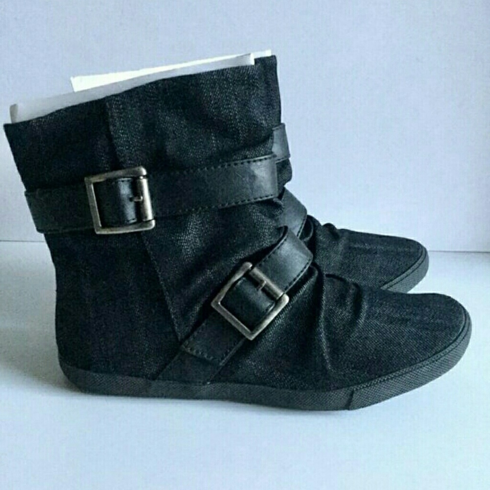 Denim boots size #8